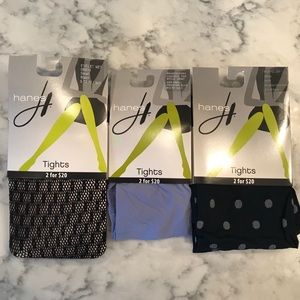 3 pairs of new tights small
